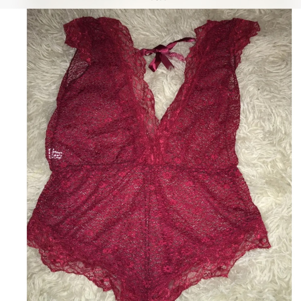 Shein sheer lace teddy bodysuit